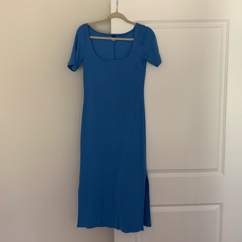Blue Bodycon Midi Dress